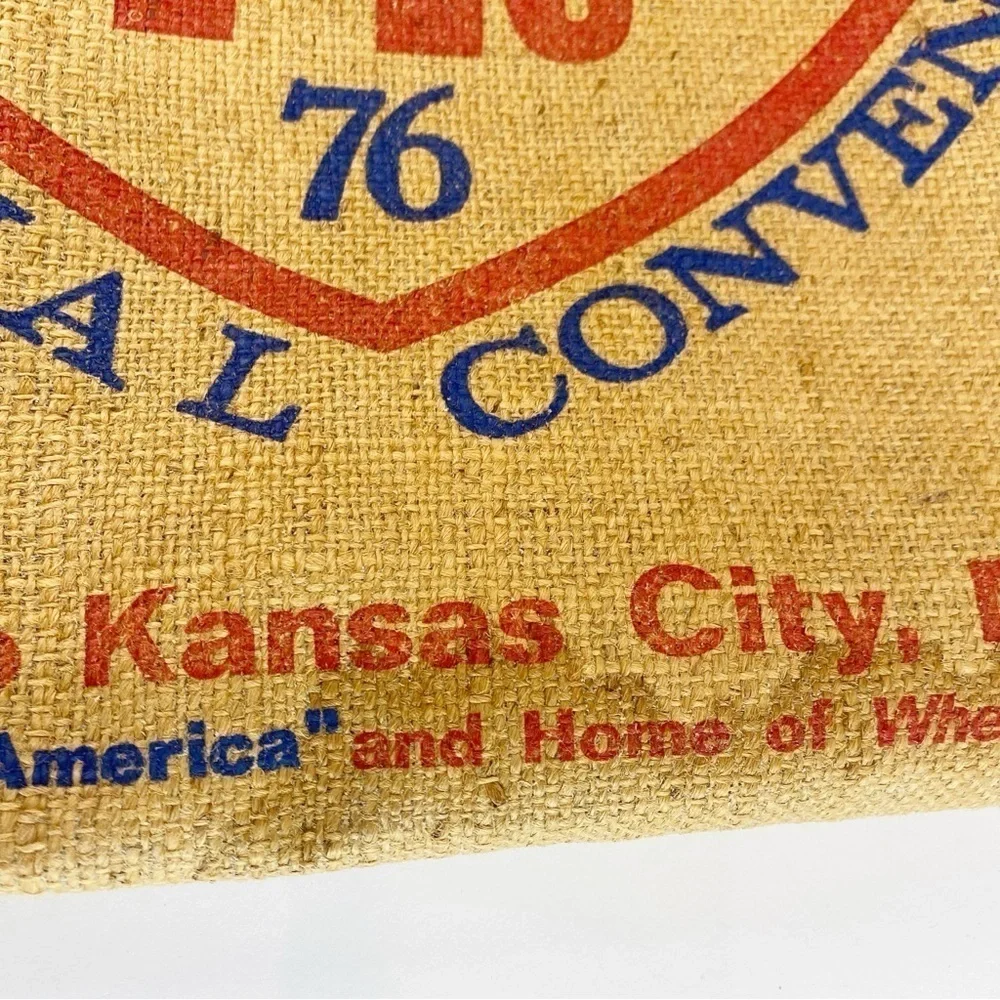 GOP Republican Convention 1976 Swag Flour Sack Canvas Tote Bag Vintage